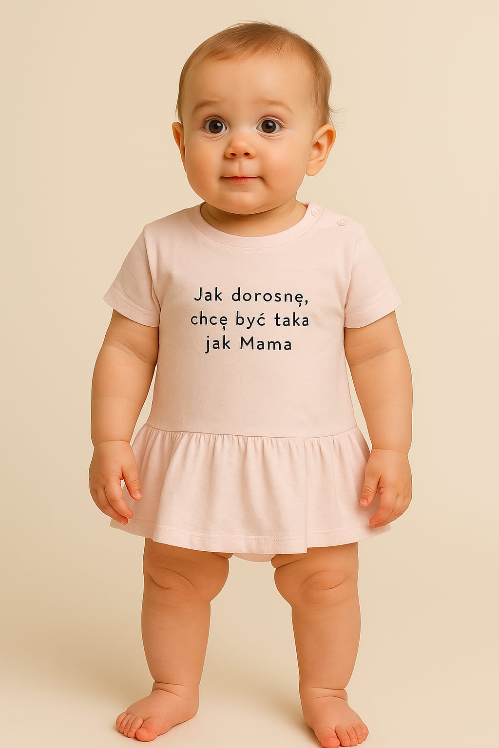 Baby Girl Dress – Soft Pink & Yellow