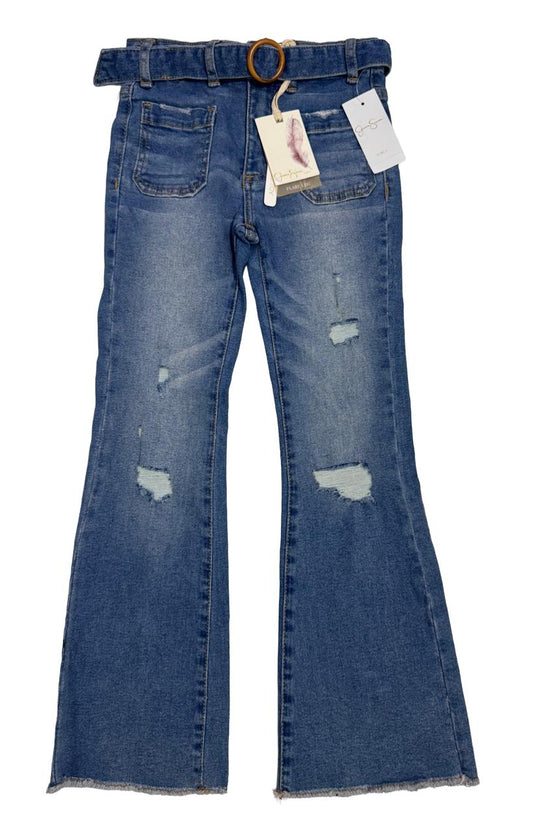 Bootcut Denim Pant with Belt  Coat