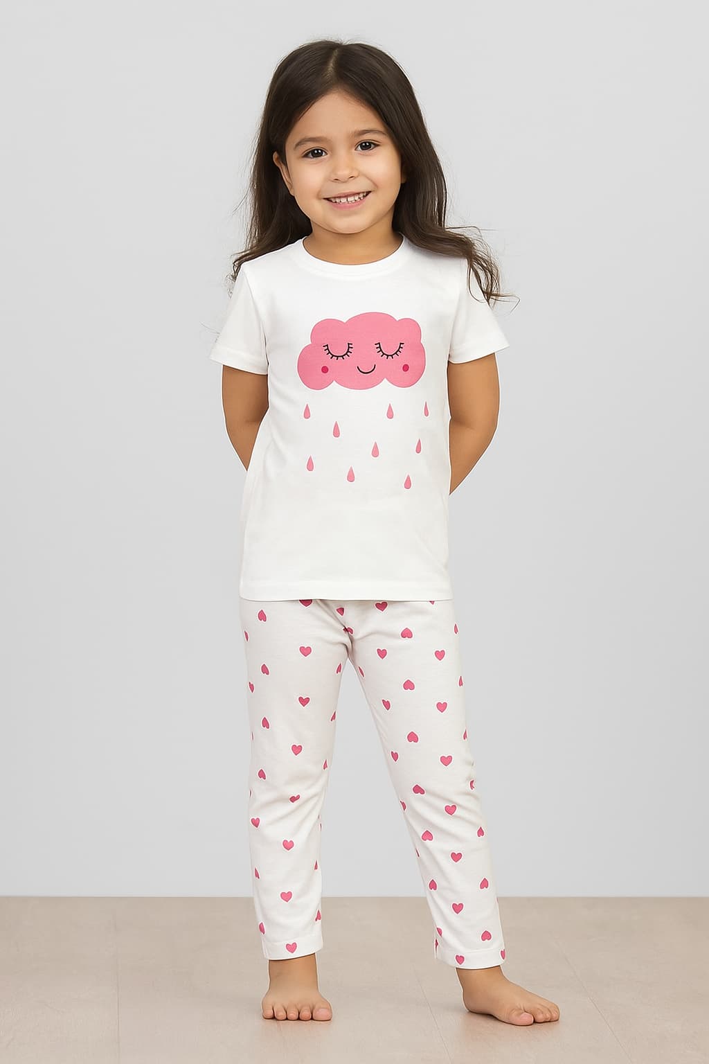 Cloud Heart Pajama Set (Age 1–6 Years)