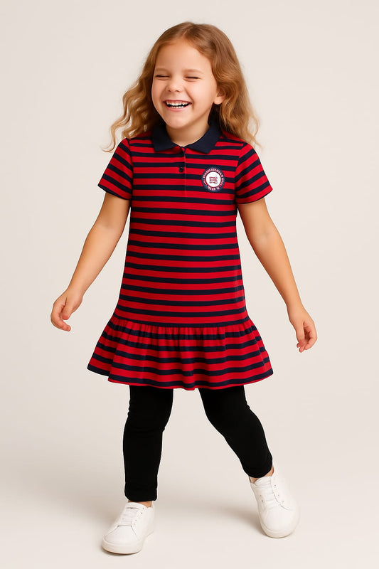 Red Striped Polo Frock – Stylish Functional