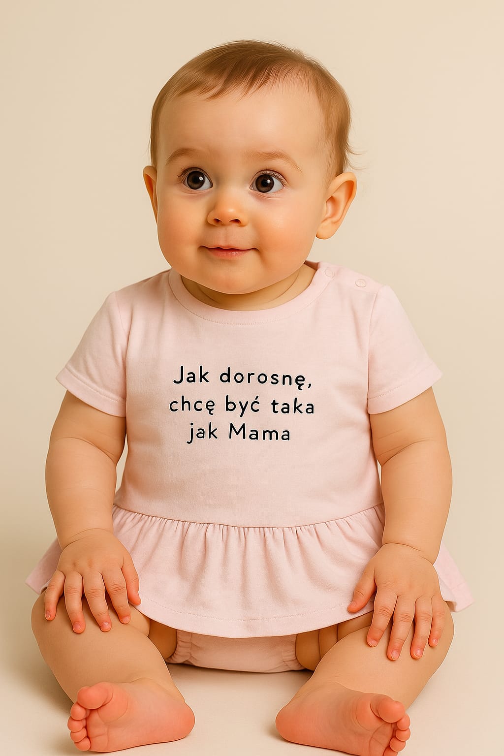 Baby Girl Dress – Soft Pink & Yellow