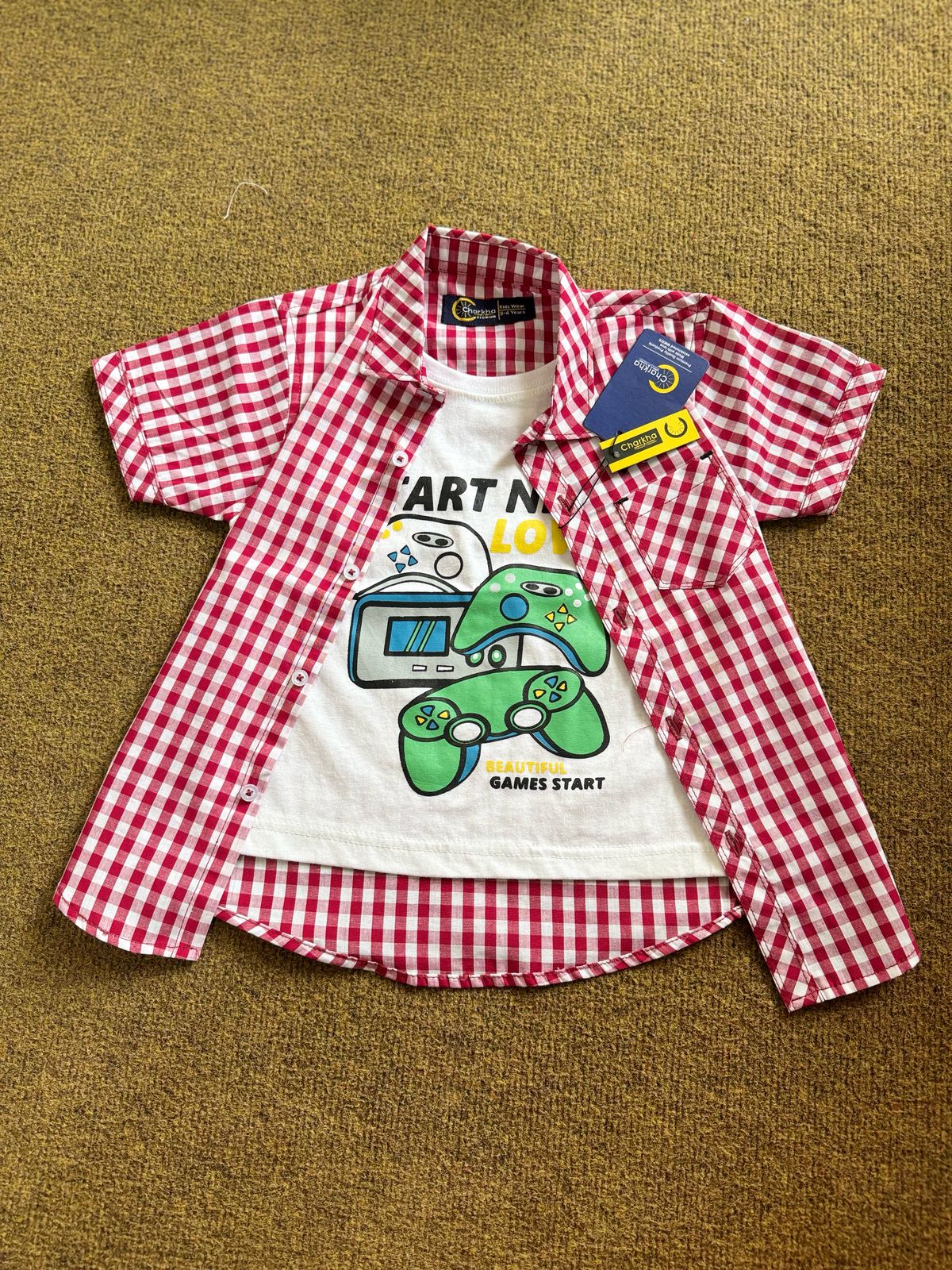 Checkered Shirt – Boys' Smart Casual Duoble Shirt